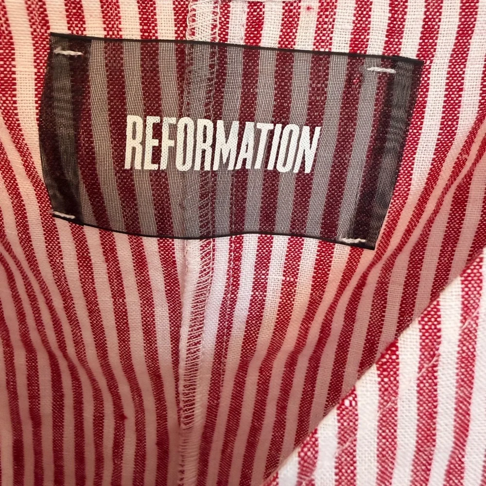 NWOT Reformation Linen Wrap Top Small - Picture 3 of 6